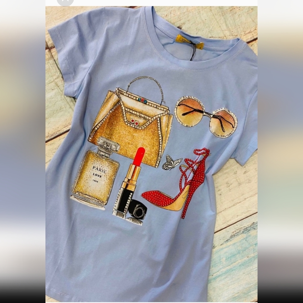 Fashion t shirtsvwith rhinestones